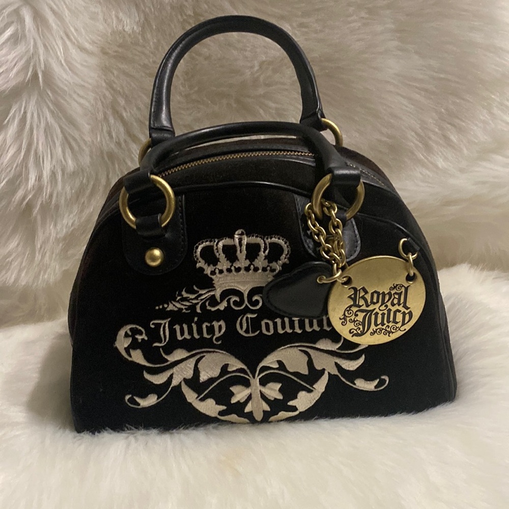 Juicy Couture Royal Juicy Dark Brown Bowler Bag NWT Y2K Rare/Vintage - Picture 2 of 15